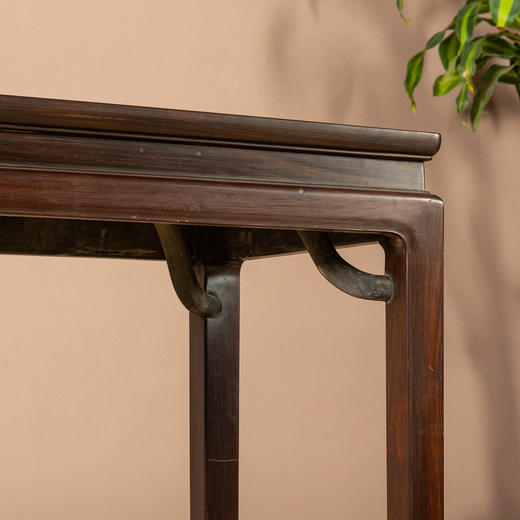 清	红木束腰霸王枨马蹄腿独板画桌 商品图3