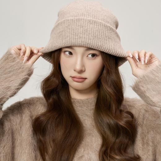 MS Lemuguet 铃兰小姐100羊毛针织帽 柔软亲肤保暖锁温 一体无缝针织零勒痕 佩戴更舒适 双层加厚加大显脸小 男女可戴 商品图10