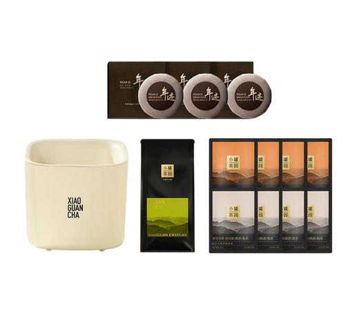 [99元福袋值组合]小罐茶园念享茉莉熟普50g*1袋+悦享普洱单袋4g*4+滇红单袋4g*4+年迹随机3饼+滤水桶1个（不叠加优惠券）【现货】 商品图0