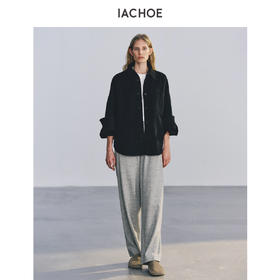 棉仓3561566006-羊毛羊绒衬衫款毛呢大衣女 25秋冬翻领廓形双面呢毛呢外套