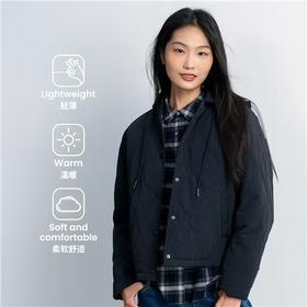 佐丹奴女装25年裥棉保温连帽可拆两穿外套05375637