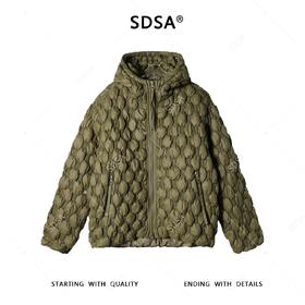 23933SDSA秋冬新款痞帅男装简约纯色白鹅羽绒服外套拉链立领连帽高级感