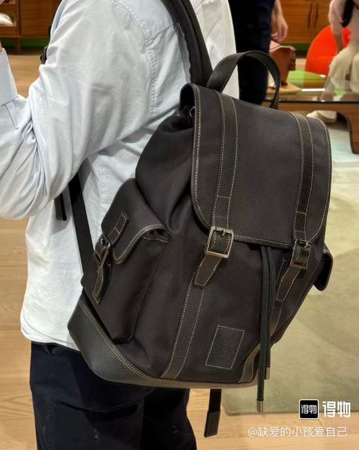 LC珑骧 BOX-ford系列帆布+牛皮大号双肩包 Z-15717 商品图2