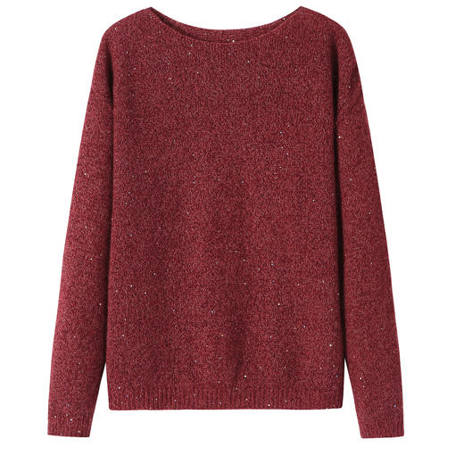 别致漂亮早秋上衣，慵懒风套头毛衣针织羊毛衫CC-66-6064 商品图4