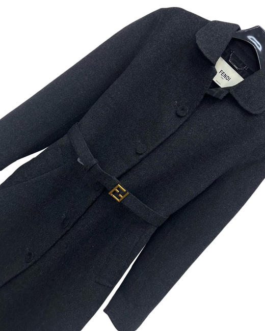 女款双面羊绒腰带大衣he011 商品图2