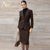 AD绵羊毛西装套装女气质老钱风职业装毛呢西服外套秋冬通勤两件套 商品缩略图3