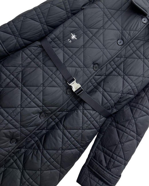 女款尼龙藤格纹棉服风衣he010 商品图2