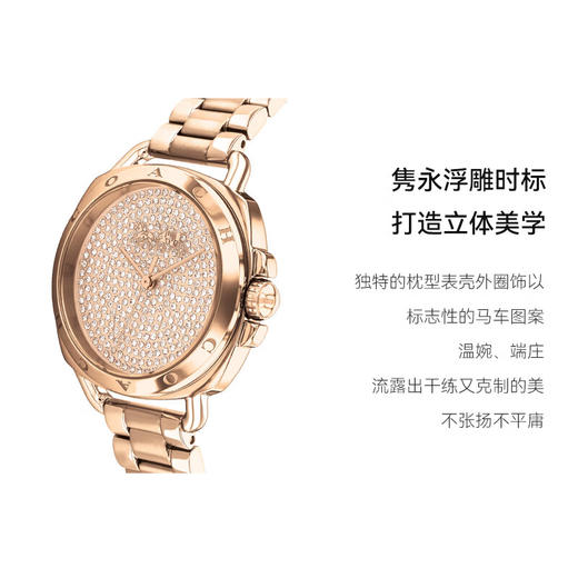 【蔻驰TATUM系列】蔻驰马车满天星珠宝腕表 满钻水晶金钢带表链/石英表盘/进口机芯/百搭好看/独立钢印/一表一编码 商品图3