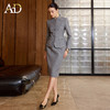 AD秋冬中式国风套装女加厚保暖职业装两件套2025新款时尚灰色西装 商品缩略图1