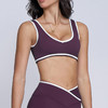 跃牌【轻匀系列】新款撞色宽肩带运动内衣防震女一体式瑜伽文胸户外健身服WX6368 商品缩略图2