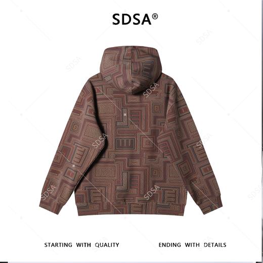 WY1353SDSA男士秋冬新款痞帅男装潮牌撞色不规则图形连帽卫衣百搭上衣 商品图5