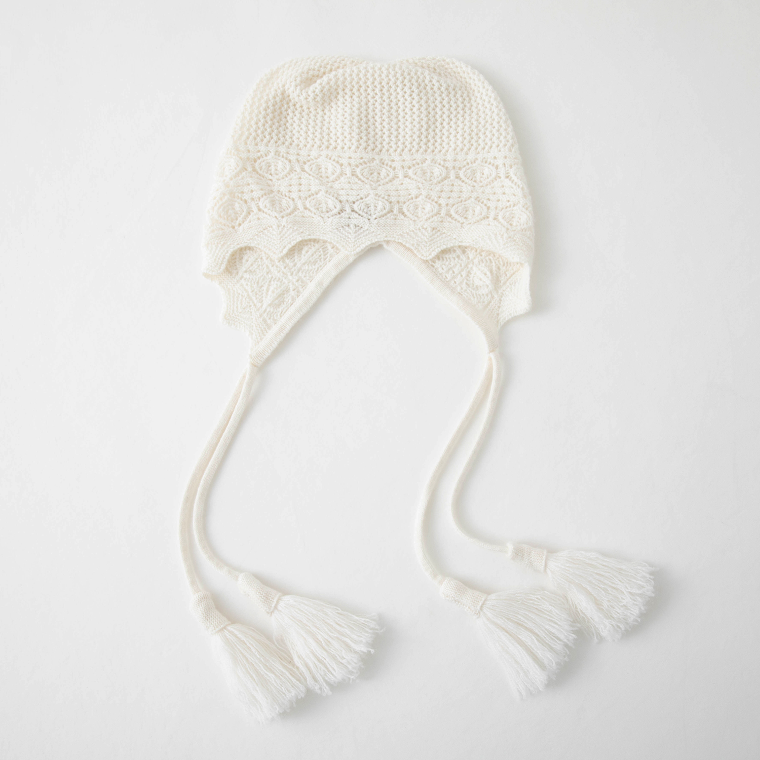 S.Y.C【珠穗暖檐】100山羊绒民族风针织帽复古秋冬流苏帽CYR25102