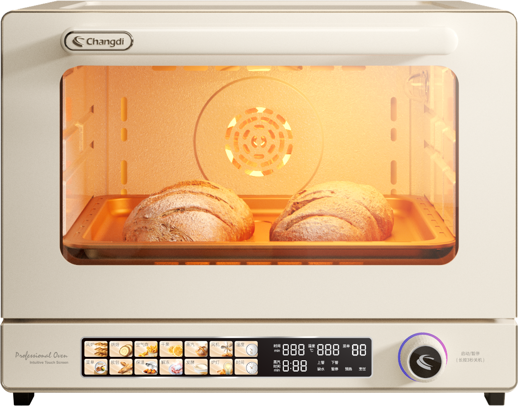 长帝S1Max彩屏风炉电烤箱家用商用多功能发酵喷雾烘焙神器