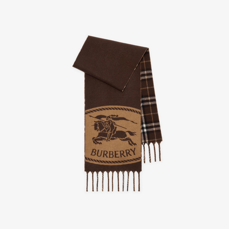 BURBERRY 巴宝莉 男士双面两用马术骑士印章围巾 混色 8112977 B7313