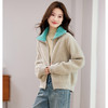 短外套撞色立领慵懒风开衫，休闲双拉链保暖毛衣外套CC-J-7038 商品缩略图3