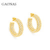 GAONAS  金色秋冬贵气时尚圈圈耳环11705EGO 商品缩略图1