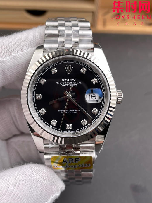 ARF劳力士日志型41mm 黑盘钻面 丹东3235机 五珠链 904L钢 男士腕表 商品图2