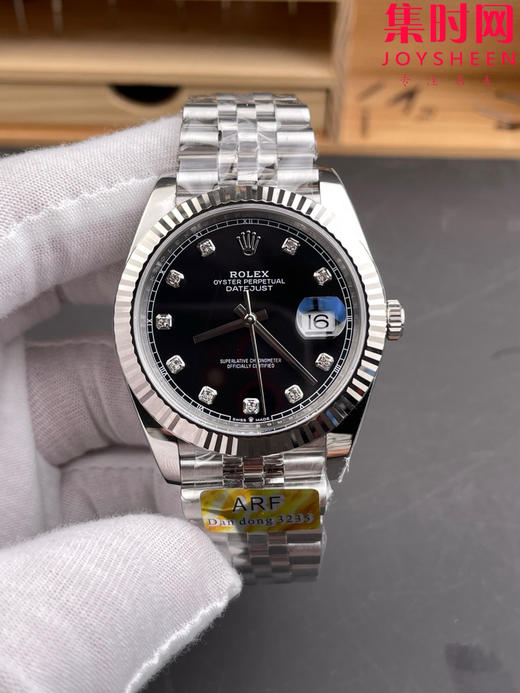 ARF劳力士日志型41mm 黑盘钻面 丹东3235机 五珠链 904L钢 男士腕表 商品图0