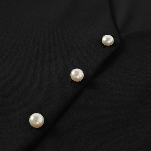 奢姿大码女装秋装赫本风套装撞色拼接V领上衣高腰阔腿短裤两件套9953953840AB 商品图1