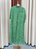 「断码清仓」复古绿不规则设计中长款桑蚕丝连衣裙 L码 ZFYY054 商品缩略图3