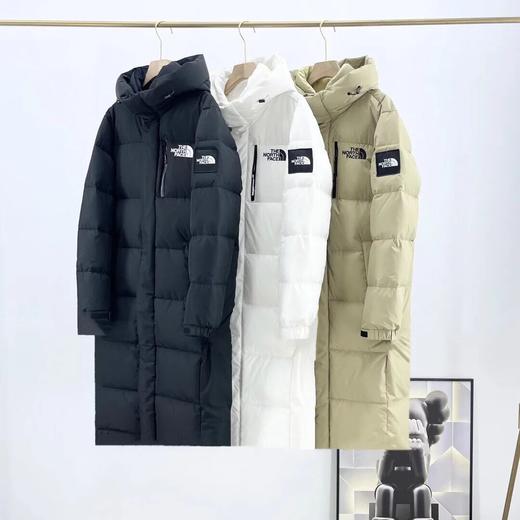 北面情侣款户外刺绣袖标过膝长款羽绒服 商品图6