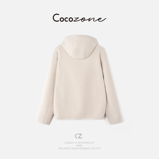 COCO ZONE 刘 一一 “杏仁”纯色连帽拉链外套 CD1A1726 商品图1