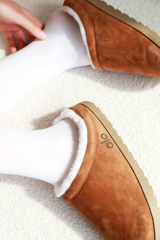 跟大长腿是绝配呢，勃肯半拖雪地靴。皮毛一体软底毛毛鞋C111658 商品图10