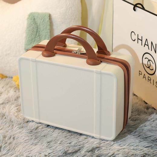 糖果色撞色手提箱 小仙女风伴手礼盒 纯色清晰旅行箱迷你行李箱拉链 商品图4