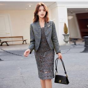 CME8118婵米儿法式小西装小香风外套2025秋季新款旗袍搭配显瘦上衣女