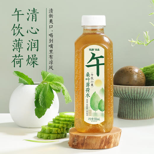 乐源桑叶薄荷水550ml6瓶0脂0糖植物饮料健康无添加植萃养生水包邮 商品图0