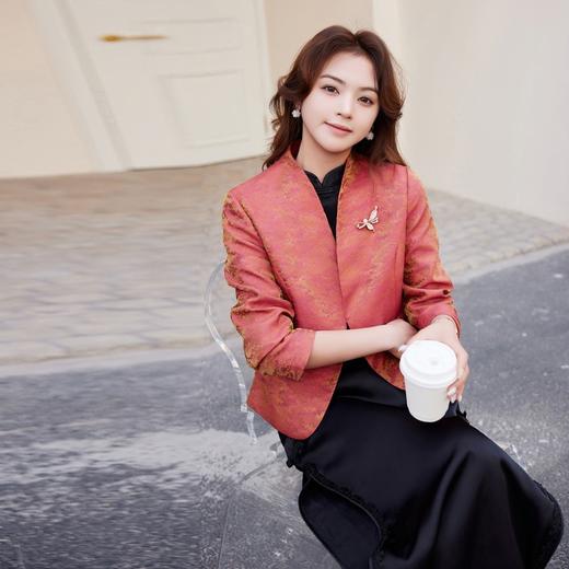 CME8118婵米儿法式小西装小香风外套2025秋季新款旗袍搭配显瘦上衣女 商品图1