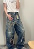 中性款3D印花牛仔裤长裤la001 商品缩略图4