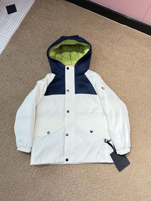 Moncl 2025新款冲锋连帽儿童小标羽绒服 商品图8
