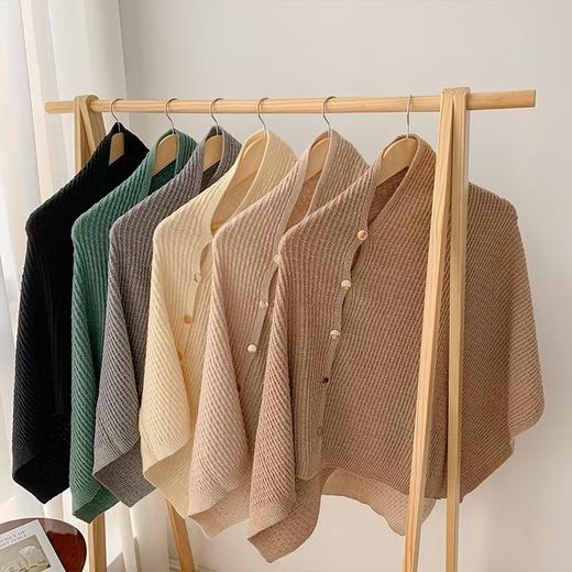 高档针织斗篷披肩春秋外搭高端罩衫时尚早秋款外套女秋季洋气坎肩 商品图0