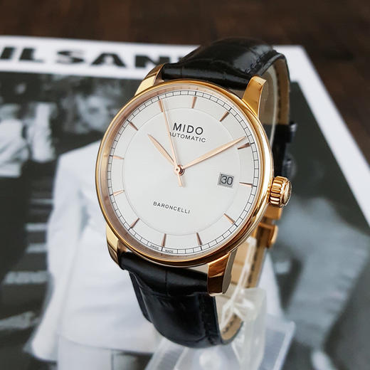 【95新】MIDO 美度M8600.3.10.4自动机械机芯日期显示贝伦赛丽系列38MM（男款）精钢镀金141125JJ01 商品图2
