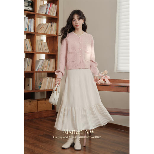 鹿向南「舞茶小调」法式杏色半身裙女秋冬款时尚高级洋气显瘦裙子 商品图1