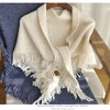 休闲围巾女流浪感仿羊绒流苏针织三角巾百搭保暖披肩多功能围脖 商品缩略图3