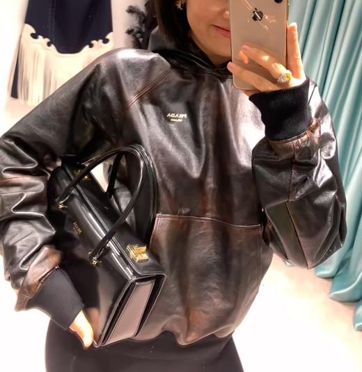 中性款皮革连帽卫衣he020 商品图4