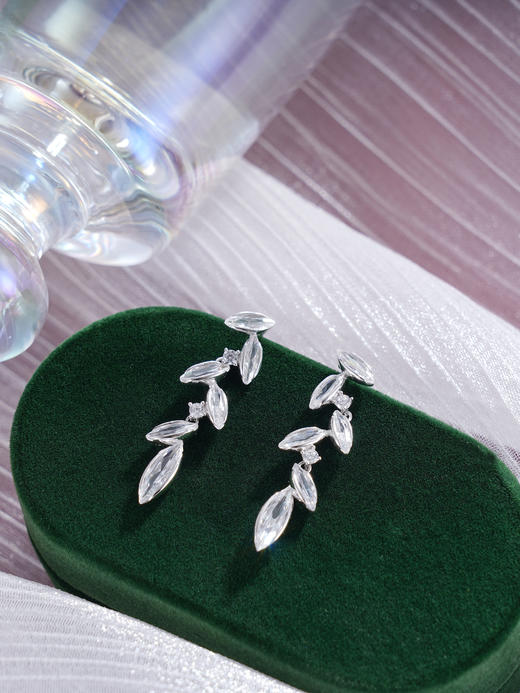 子佩集S925银【岁岁欢愉】耳钉【YEH-2970】纯银时尚麦穗锆石耳钉2503 商品图0