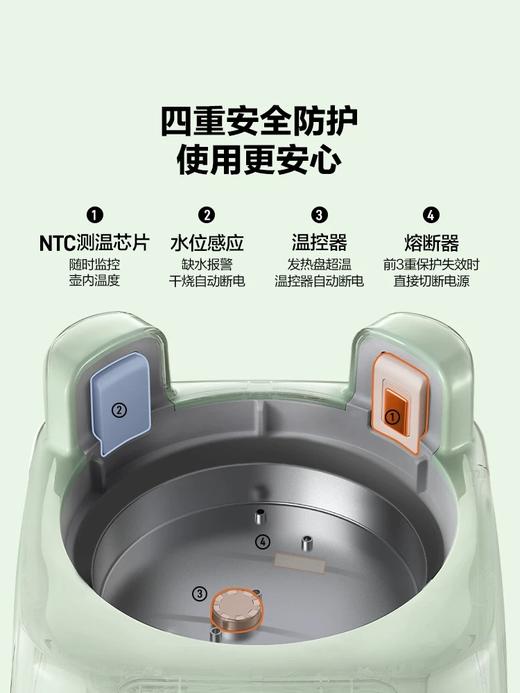 Buydeem/北鼎 全玻璃养生壶家用多功能办公室煮茶器烧水壶FK571 商品图3