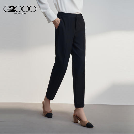 G2000女装FW25商场新款【烟管裤/舒适弹性】商务通勤九分裤西裤56252036 商品图0