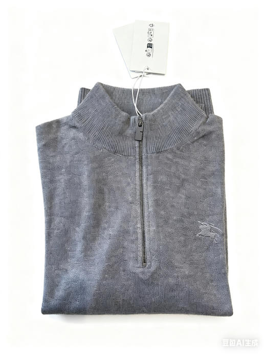 是bbr的半拉链针织毛衣！ 灰色 蓝色 黑色 商品图3