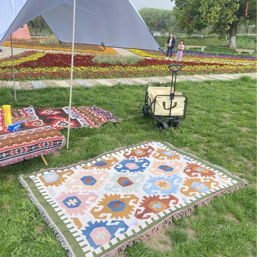 野餐垫ins风露营毯子帐篷地垫户外折叠桌布置氛围装饰必备 商品图3