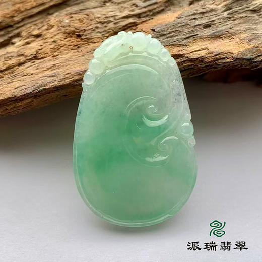 派瑞翡翠 翡翠挂件 糯冰 浅绿 商品图1