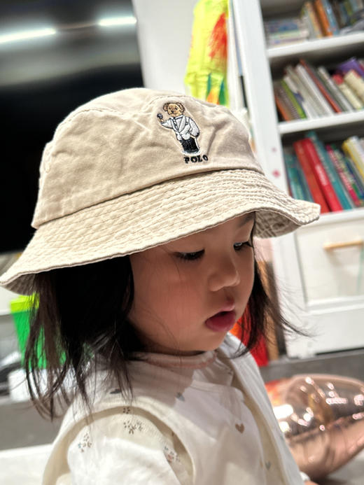 大童款 R.L 小熊水洗做旧 渔夫帽 PJ043 商品图6