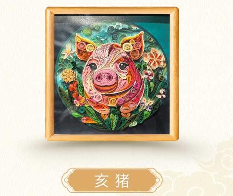 衍纸生肖画：传统工艺与现代艺术的交融    纯手工制作 22*22CM  每一幅都不一样   专属你的色彩 商品图2