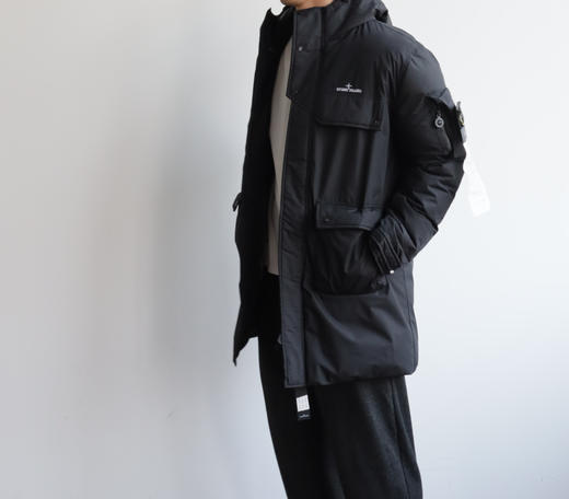 石头SI 加厚 秋冬 中长款连帽棉服 MF027 商品图5