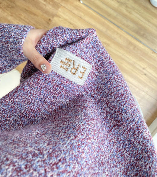 鄂*1980高领花纱羊毛半拉链毛衣101 商品图12