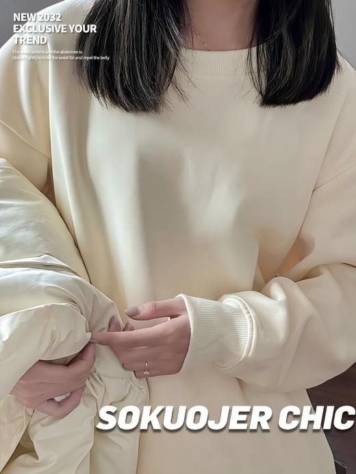 （圆领卫衣&连帽卫衣两款任选，高品质！）美式重磅卫衣 oversize慵懒运动上衣秋冬保暖套头休闲长袖 商品图2