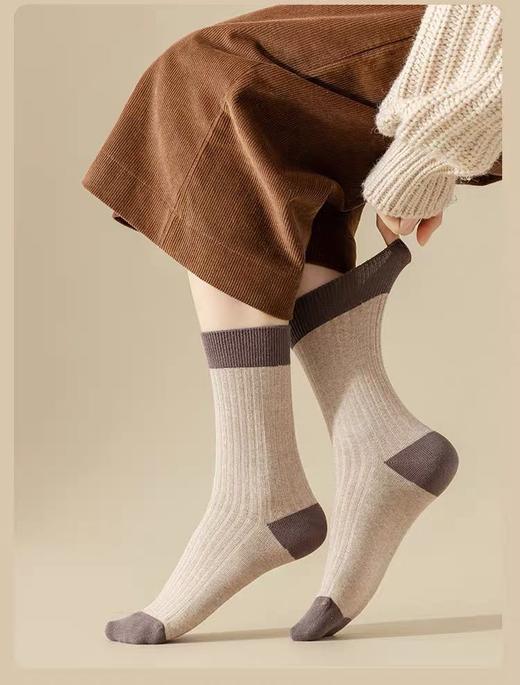 Galo&uu复古撞色拼接羊毛袜 商品图4